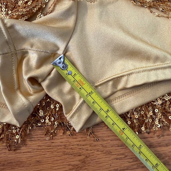 Gold Girl's Glitter Sparkle Dance Flapper Costume - Picture 6 of 10